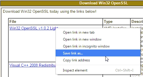 openssl windows binaries