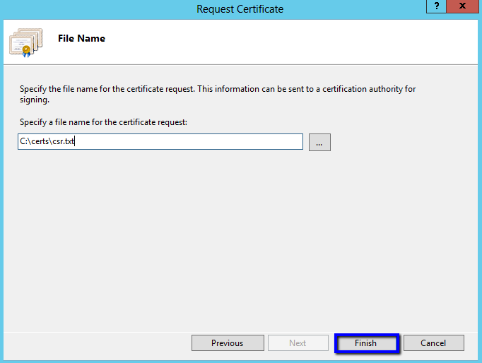 IIS 8 CSR Pending Request Filename