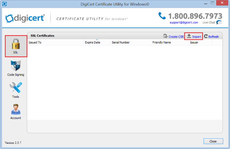 Install Certificate