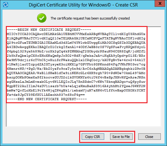 Save or Copy CSR Contents